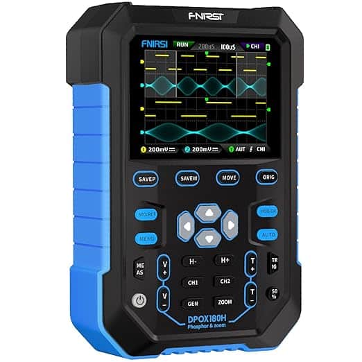 اسیلوسکوپ پرتابل DPOX180H فنیرسی 180 مگاهرتز 2 کانال با نرخ نمونه برداری 500MSa/s